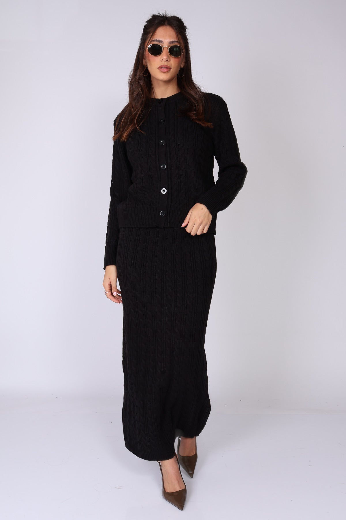 חליפת סריג צמות